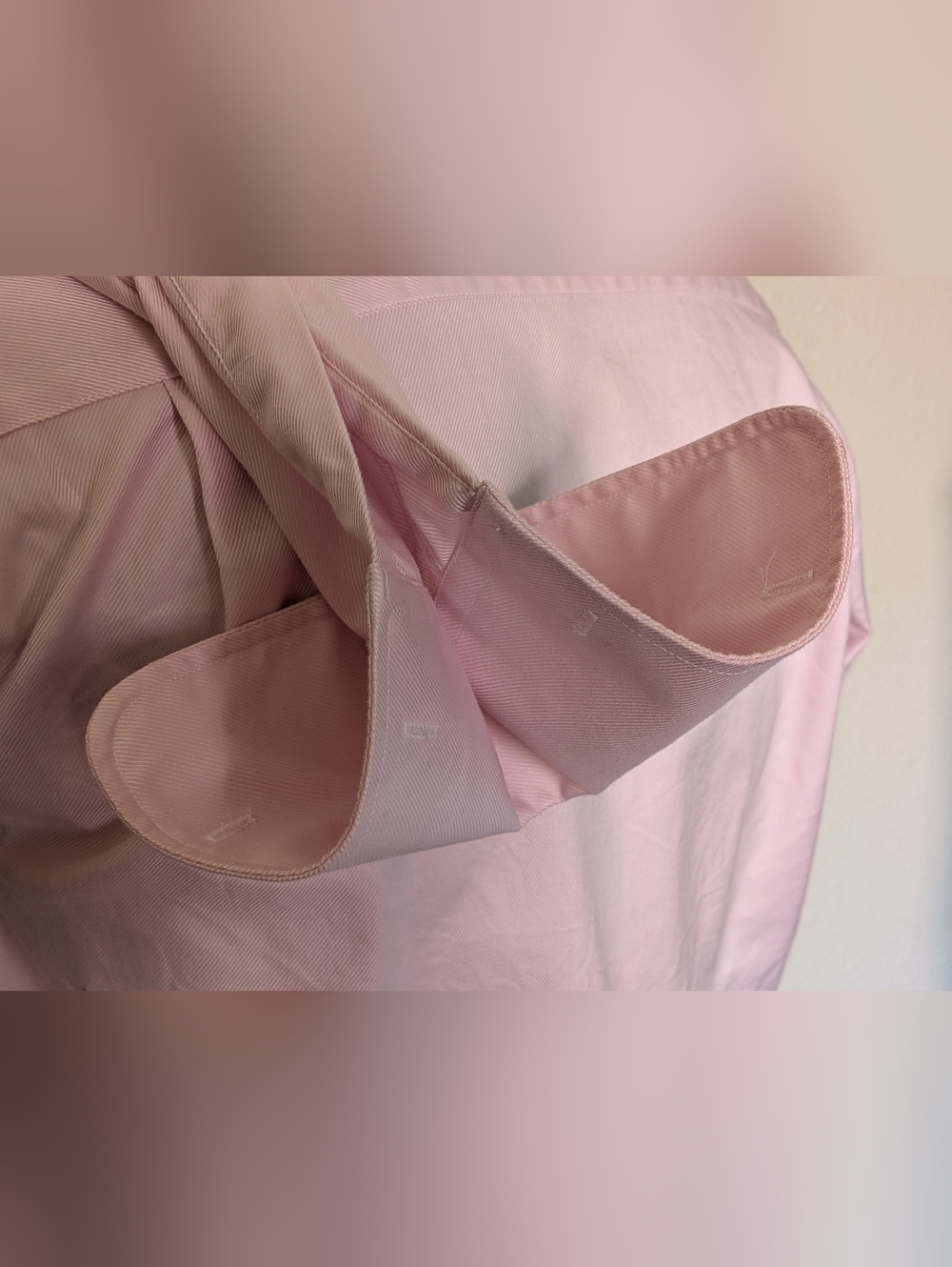 Classic Men’s Pink French Cuff Dress Shirt - Picture 5 of 5